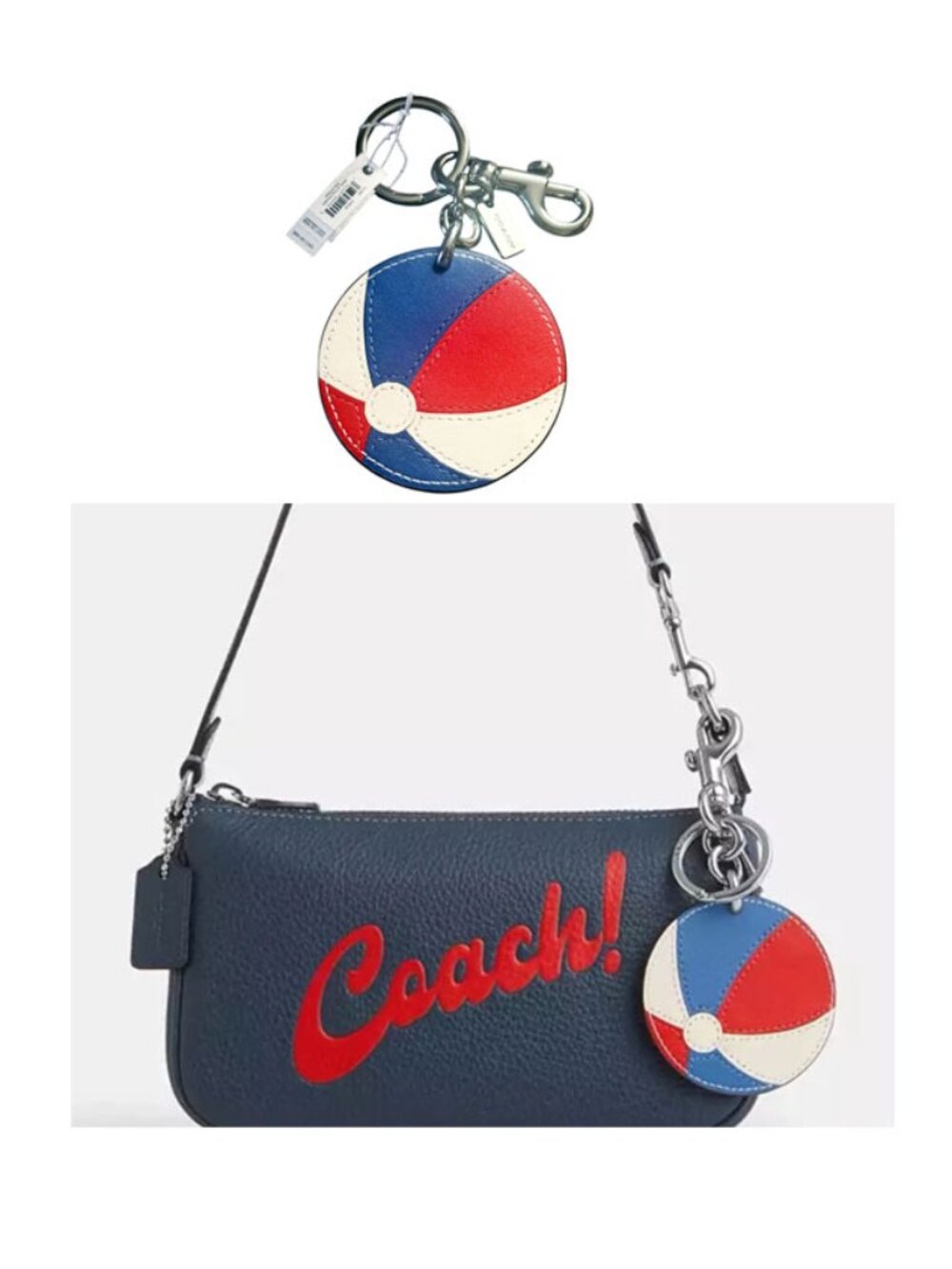Coach Beachball Bag Charm Keycahin